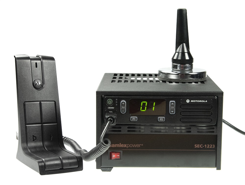 Motorola CM200d-BASE Two Way Radio Base Station with Mag Mount Antenna